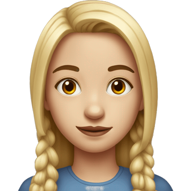 realistic portrait of girl  emoji