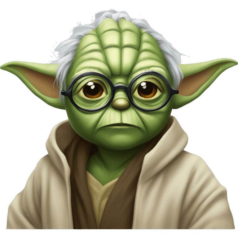 Yoda with glasses emoji