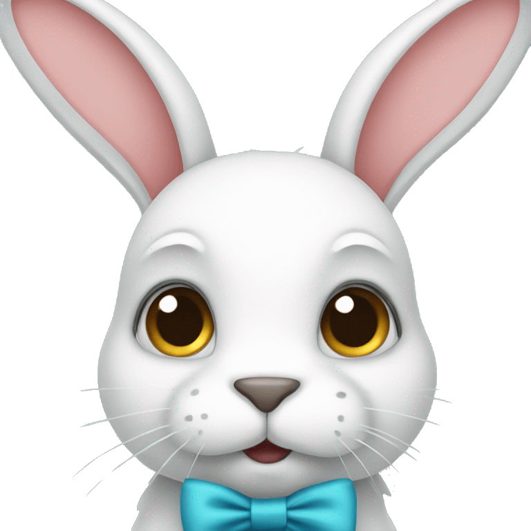 rabbit wearing bow emoji