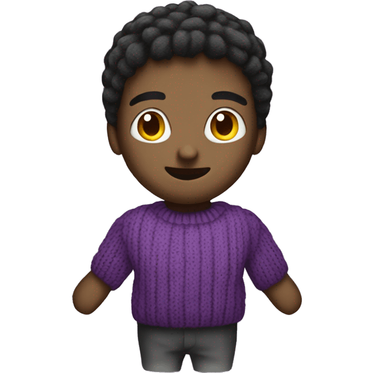 Purple knitted sweater  emoji