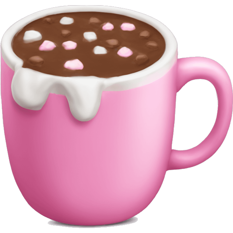 Pink mug hot chocolate  emoji