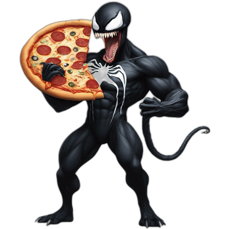 Marvel venom eating pizza emoji