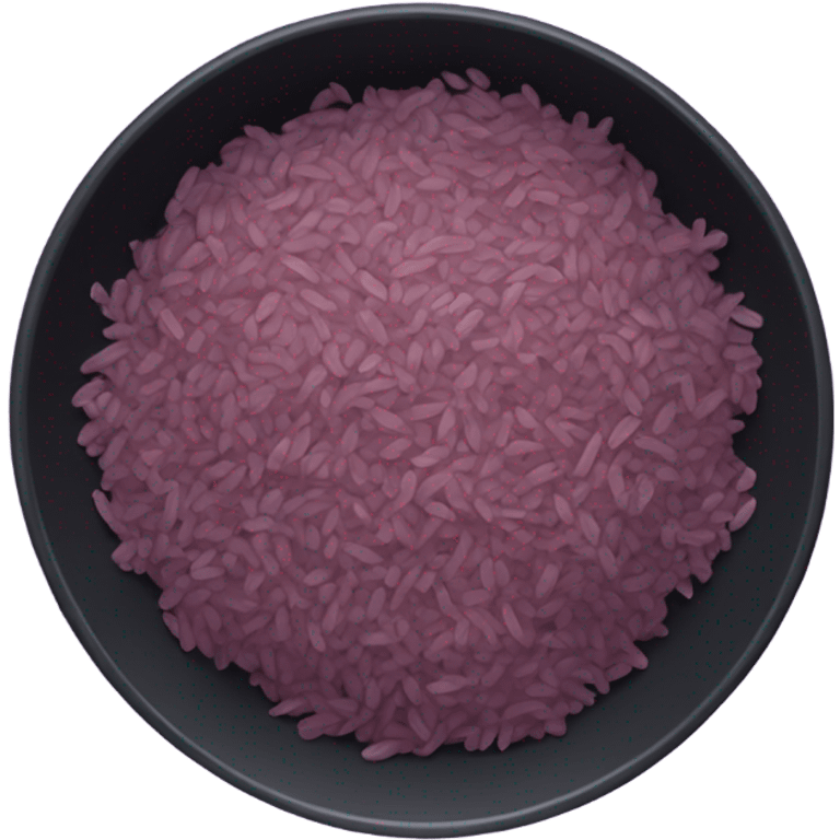 a bowl of cooked korean purple rice emoji