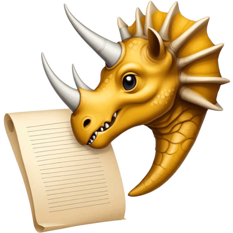 triceratops horn with papers emoji