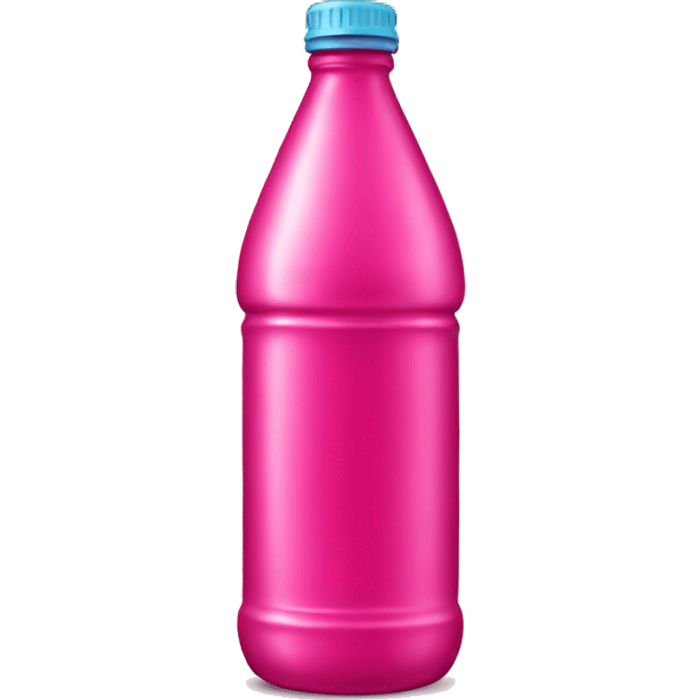 Can you show me a bottle like a water bottle with reddish pink liquid in it almost empty in the emoji style? emoji