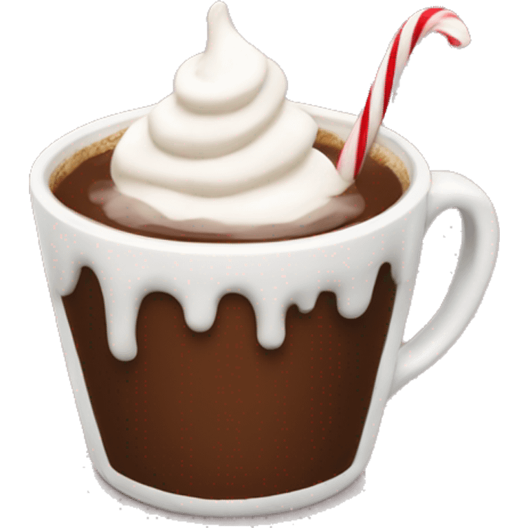 Hot choclate in a christmas cup emoji