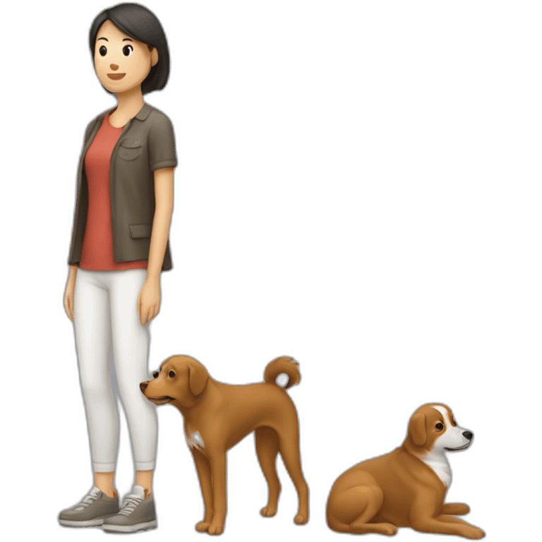 Une femme sur le dos d’un chien emoji