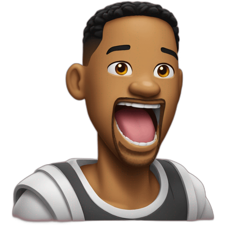 Will smith happy with your mouth a little open emoji