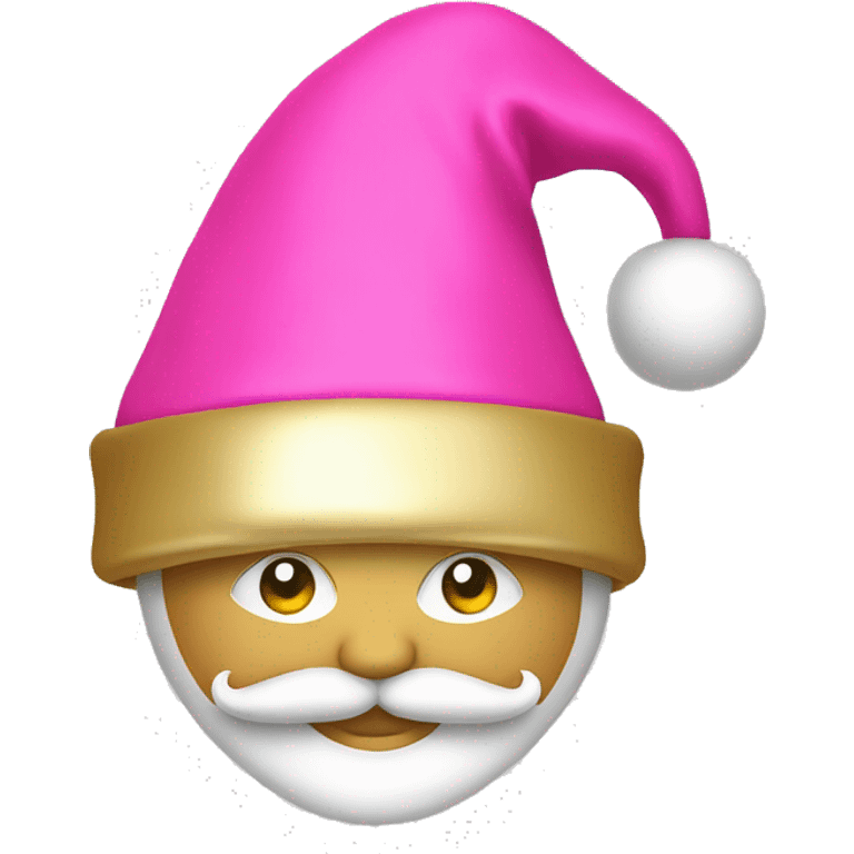 pink and gold santa hat emoji