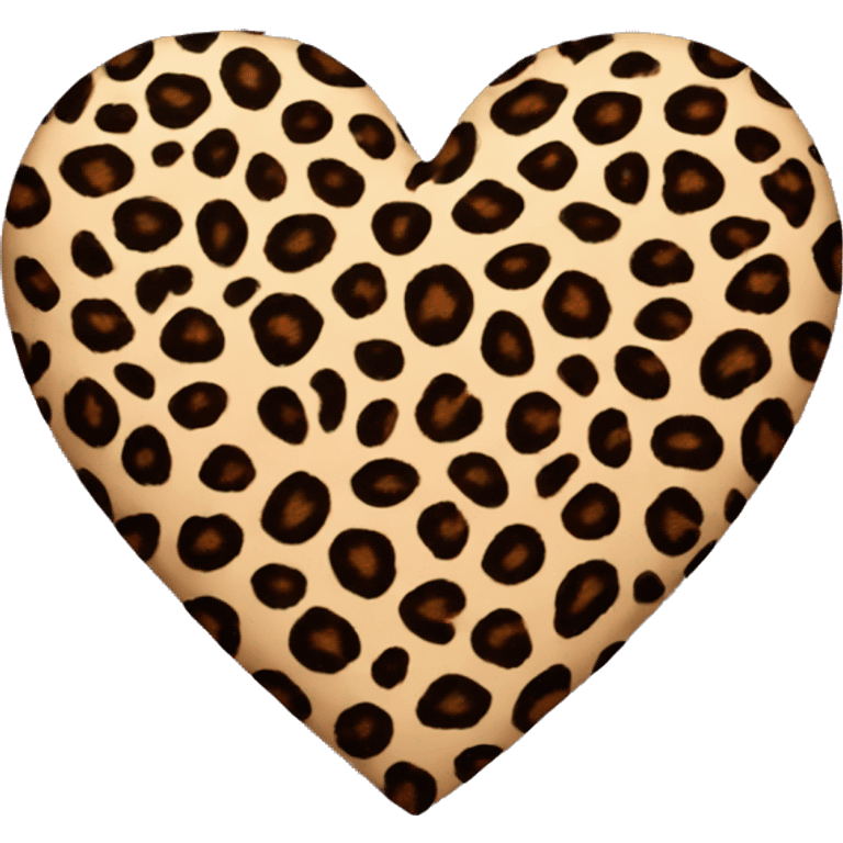 Leopard print heart emoji