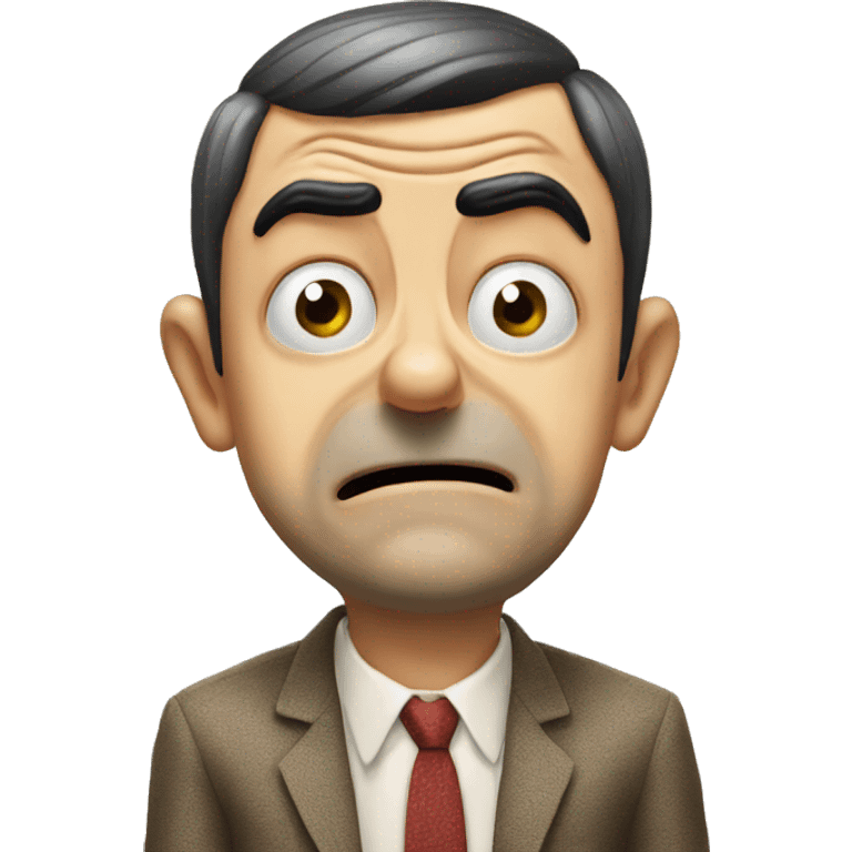 mr bean grabs his head emoji