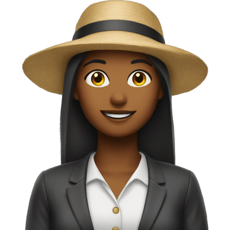 saleswoman in a hat shop emoji