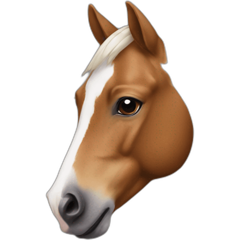 Mixed horse and chicken emoji