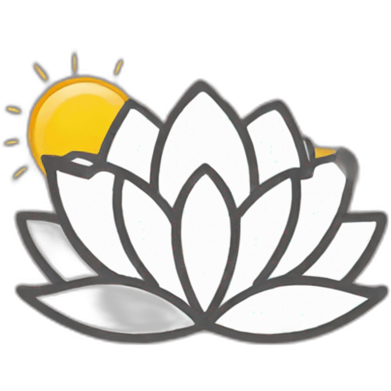 Lotus and sun emoji