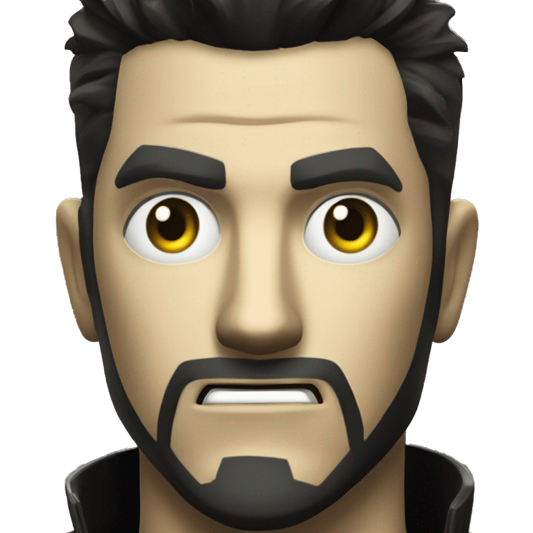 adam jensen from deus ex looking surprised emoji