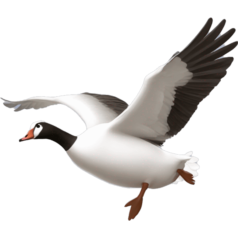 Speck goose flying  emoji