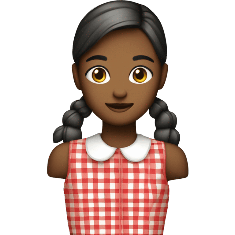 cherry red gingham dress emoji