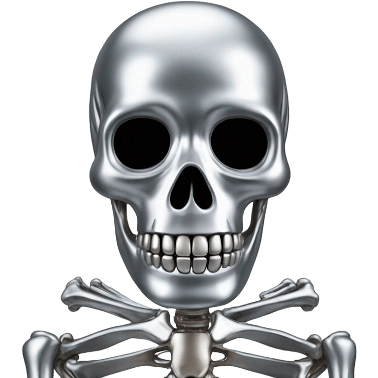 Skeleton made of chrome  emoji