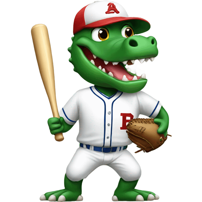 an alligator playing baseball emoji