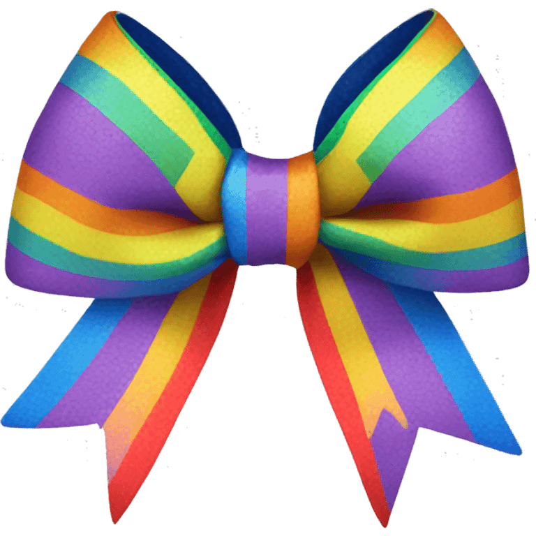 Rainbow preppy bow emoji