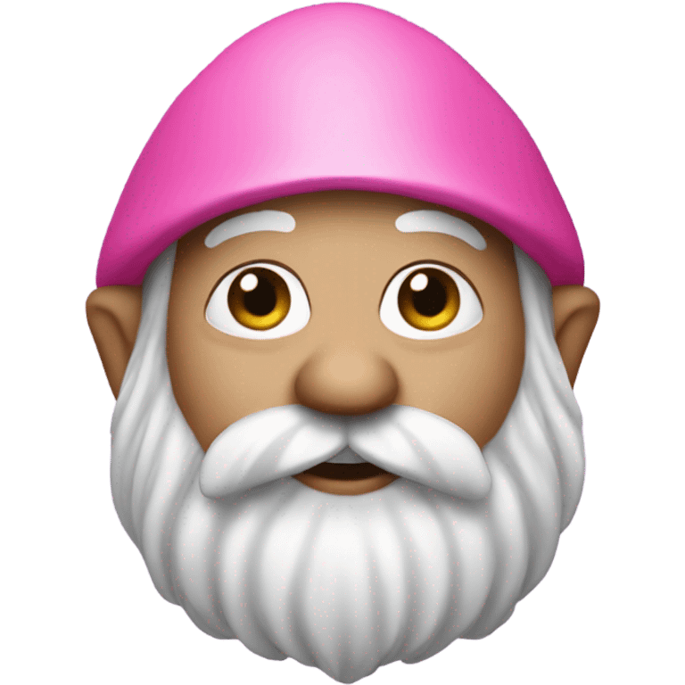 A gnome with a pink fly squatter  emoji