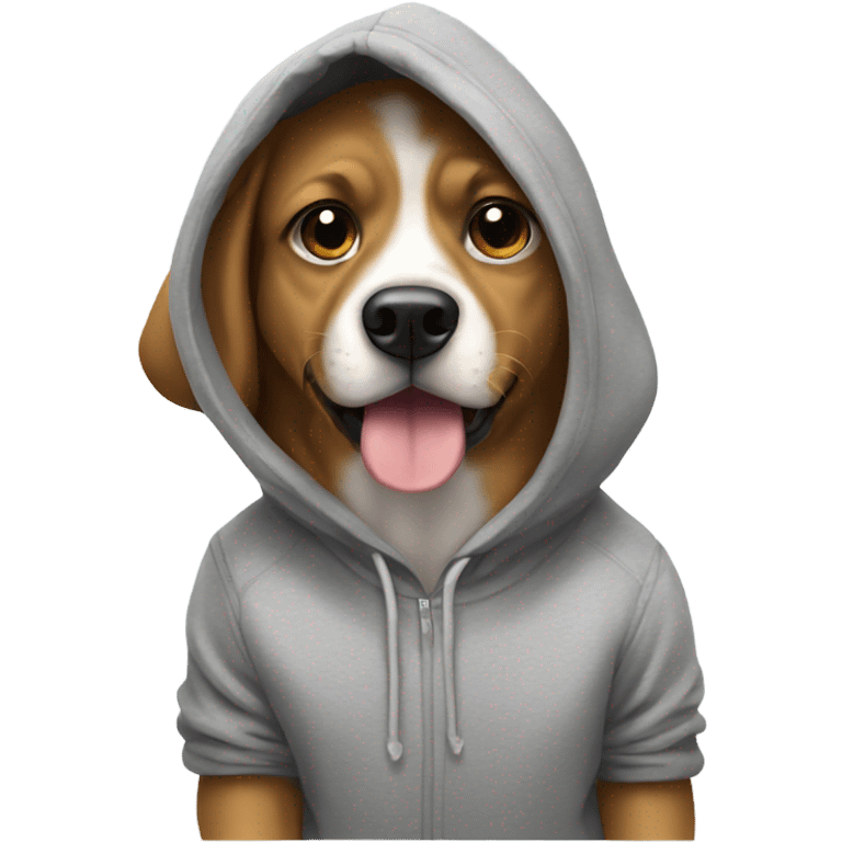 Dog wearing hoodie  emoji