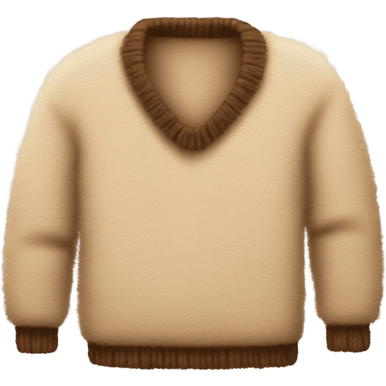 Beige fuzzy sweater emoji