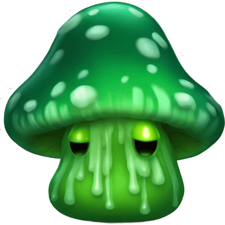 toxic green gooey slimey mushroom  emoji