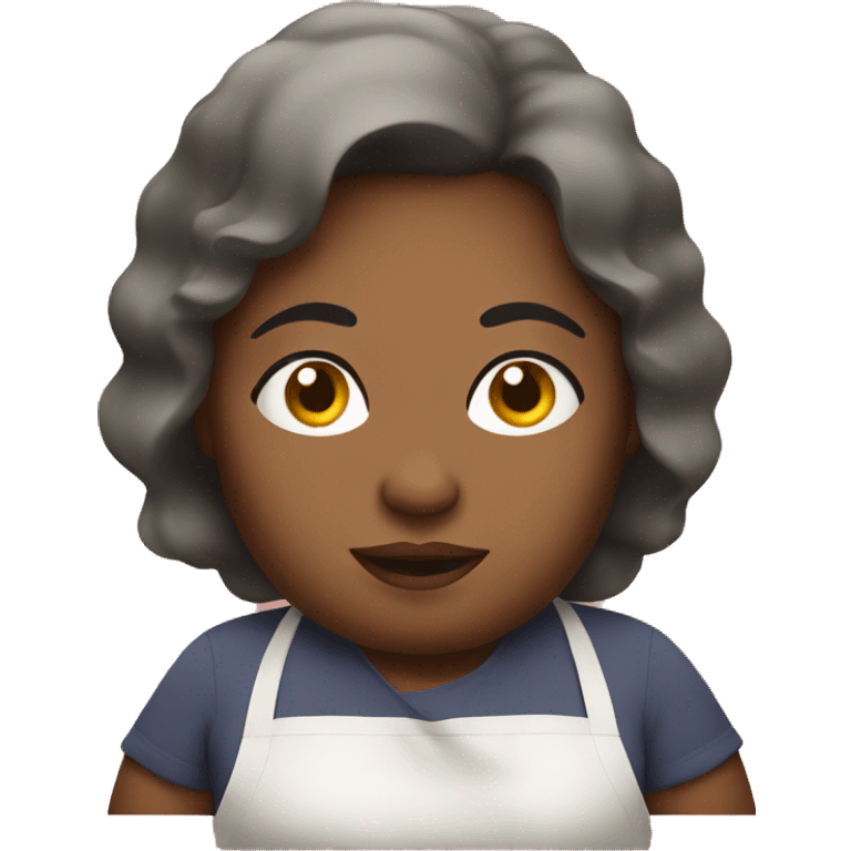 Fat girl cooking emoji