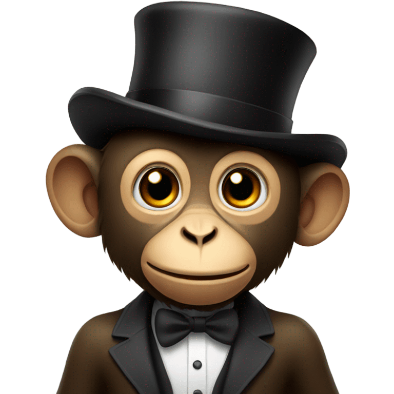 Monkey with a top hat emoji