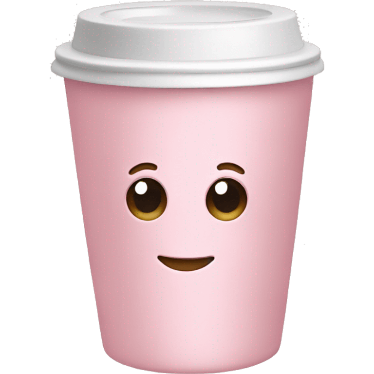 Pastel pink coffee cup emoji