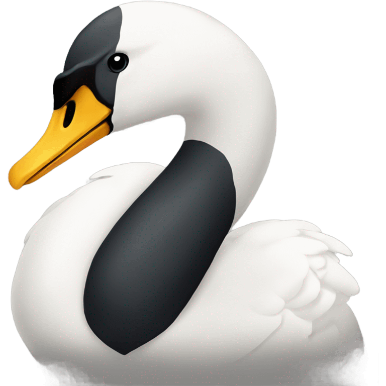 cisne negro de lado  emoji