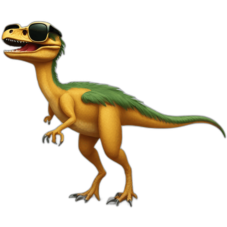 Deinonychus with sunglasses emoji