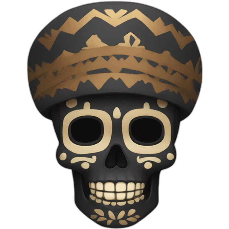 Calavera negra de indio  emoji