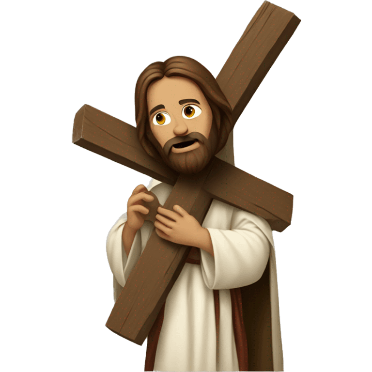 Jesus carrying the cross emoji