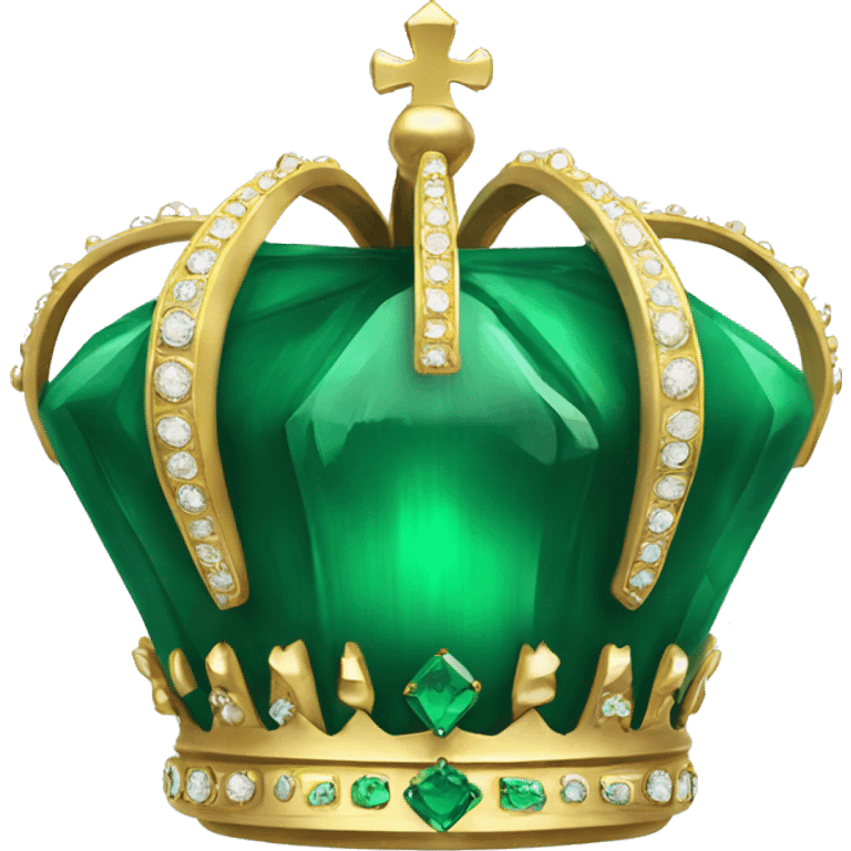 crown emerald color   emoji