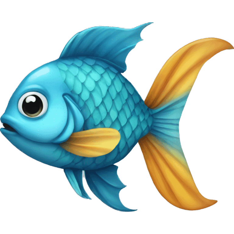 fish wearing a bow emoji