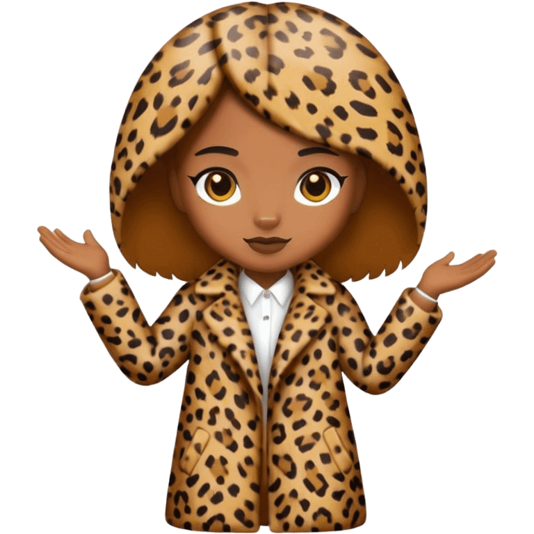 leopard coat emoji