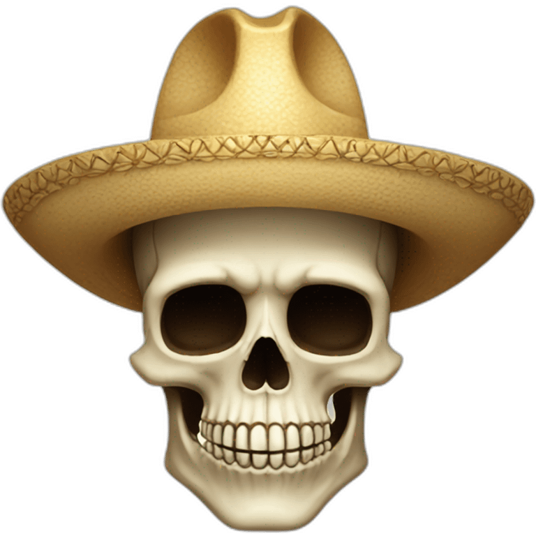 Skull in sombrero emoji