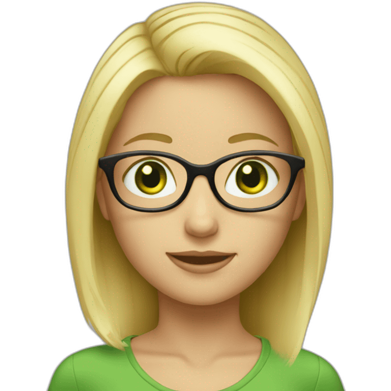 blond-girl-with-glasses-and-green-eyes-and-short-hair emoji