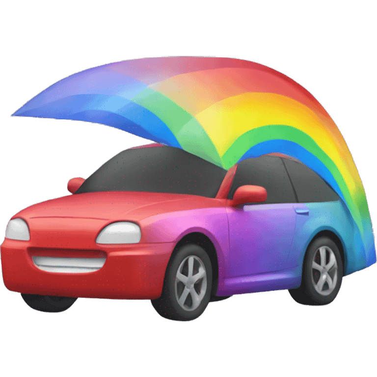 Rainbow car emoji