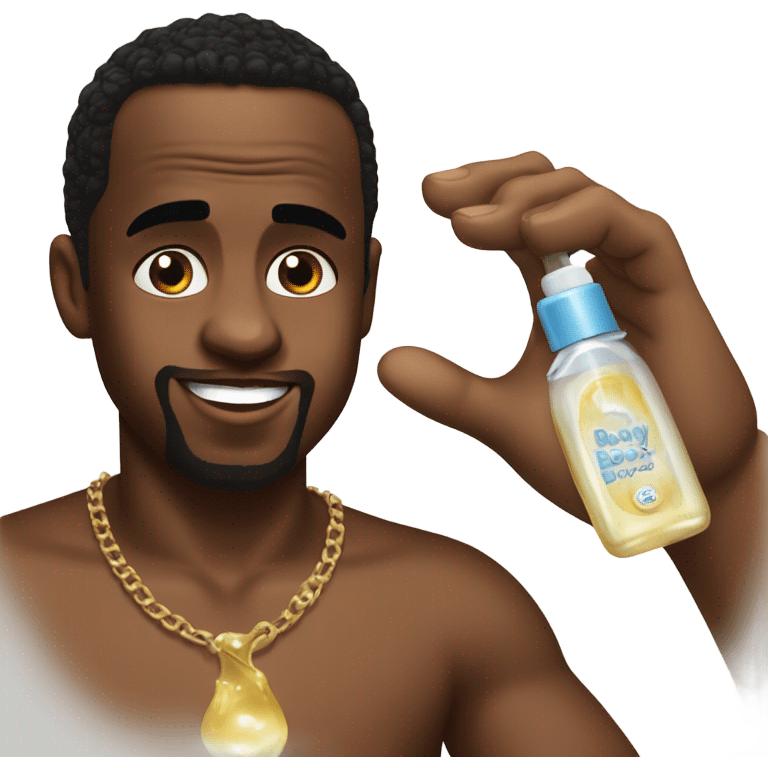 p diddy with baby oil emoji