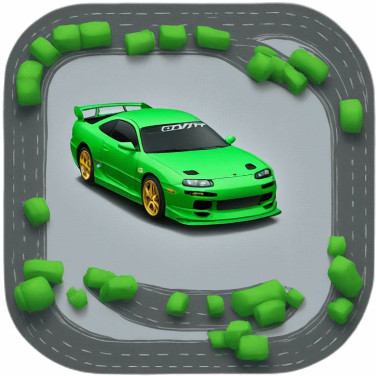 car green on circuit drift emoji