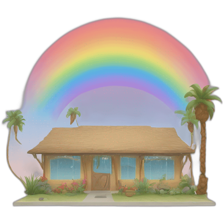 Coachella rainbaw building emoji