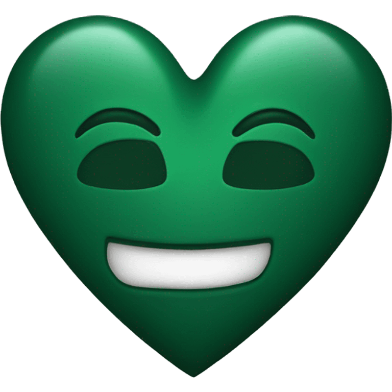 Dark green heart emoji