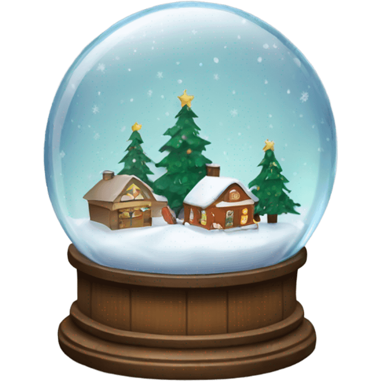 Realistic Christmas snowglobe emoji