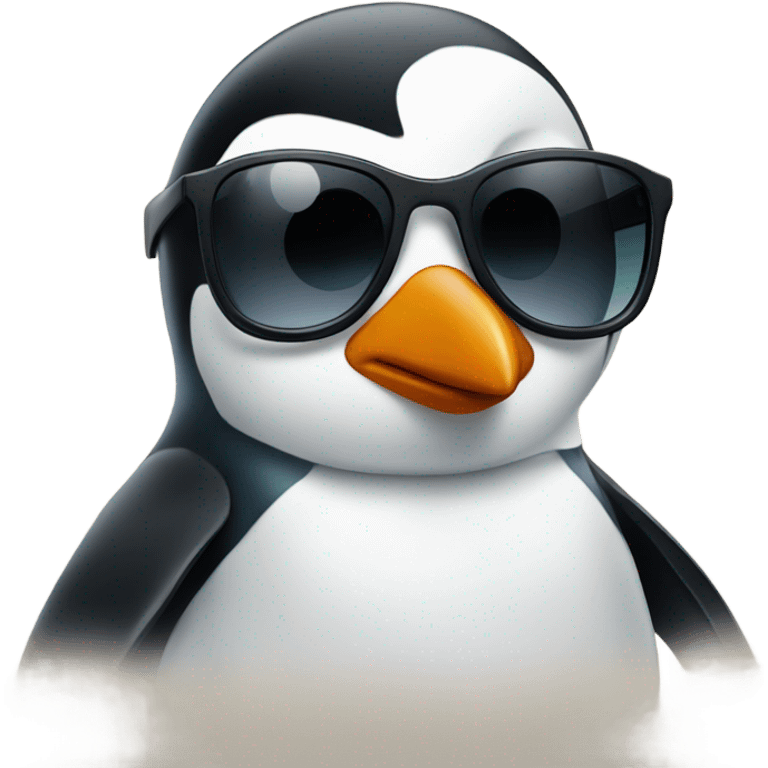 Penguin wearing sunglasses emoji