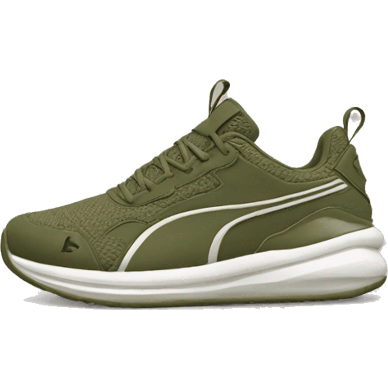 softfoam+ olive green puma shoes emoji