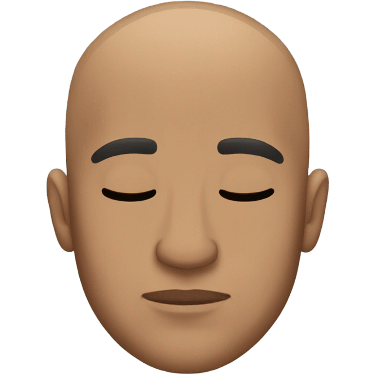 Bald black man sleeping  emoji