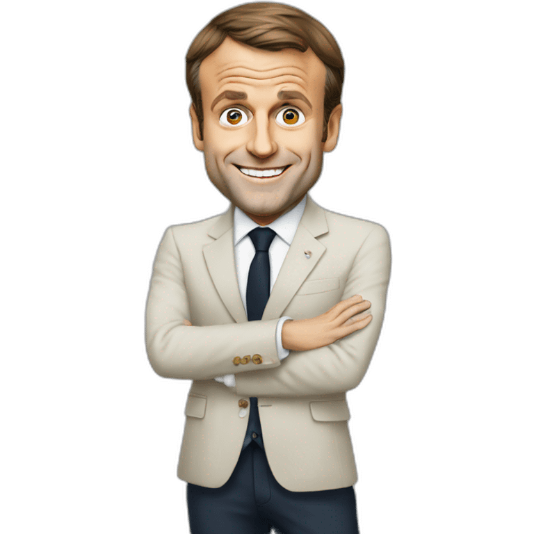 Emmanuel Macron qui rigole emoji